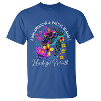 AAPI Asian American and Pacific Islander Heritage Month T Shirt Floral Sea Turtle