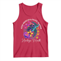 AAPI Asian American and Pacific Islander Heritage Month Tank Top Floral Sea Turtle