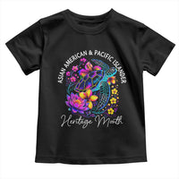 AAPI Asian American and Pacific Islander Heritage Month Toddler T Shirt Floral Sea Turtle