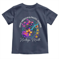 AAPI Asian American and Pacific Islander Heritage Month Toddler T Shirt Floral Sea Turtle