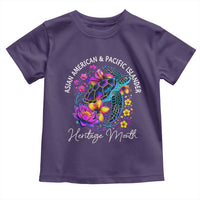 AAPI Asian American and Pacific Islander Heritage Month Toddler T Shirt Floral Sea Turtle