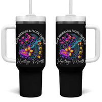 AAPI Asian American and Pacific Islander Heritage Month Tumbler With Handle Floral Sea Turtle