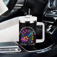 AAPI Asian American and Pacific Islander Heritage Month Tumbler With Handle Floral Sea Turtle
