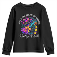 AAPI Asian American and Pacific Islander Heritage Month Youth Sweatshirt Floral Sea Turtle