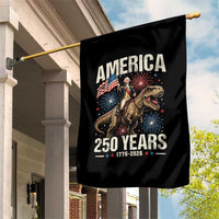 America 250 Years George Washington Riding Tyrannosaurus Rex Garden Flag