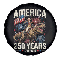 America 250 Years George Washington Riding Tyrannosaurus Rex Spare Tire Cover