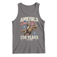 America 250 Years George Washington Riding Tyrannosaurus Rex Tank Top