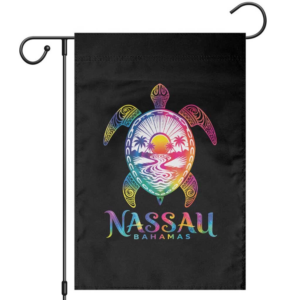 Nassau Bahamas Beach Vacation Garden Flag Tie Dye Sea Turtle