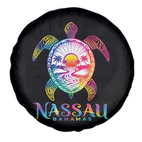 Nassau Bahamas Beach Vacation Spare Tire Cover Tie Dye Sea Turtle