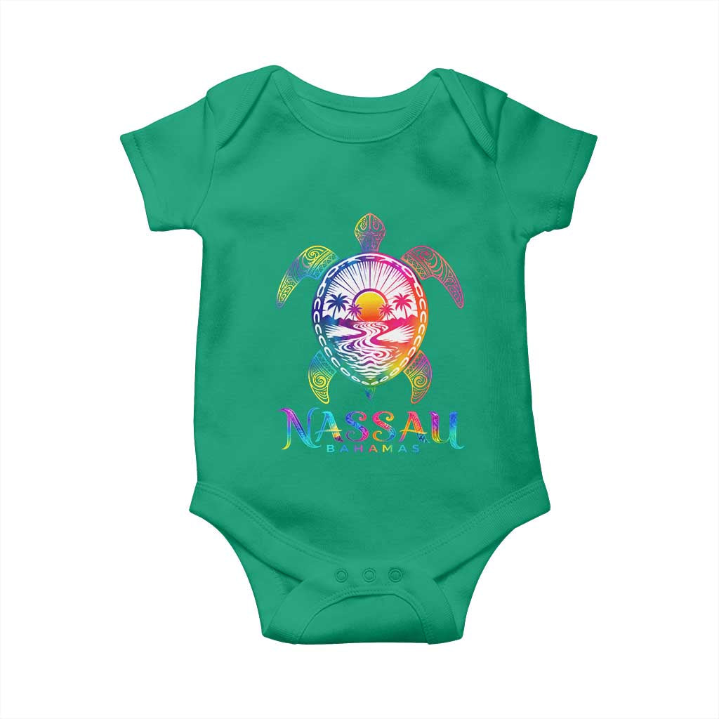 Nassau Bahamas Beach Vacation Baby Onesie Tie Dye Sea Turtle