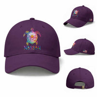 Nassau Bahamas Beach Vacation Baseball Cap Tie Dye Sea Turtle