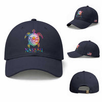 Nassau Bahamas Beach Vacation Baseball Cap Tie Dye Sea Turtle