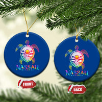 Nassau Bahamas Beach Vacation Ceramic Ornament Tie Dye Sea Turtle