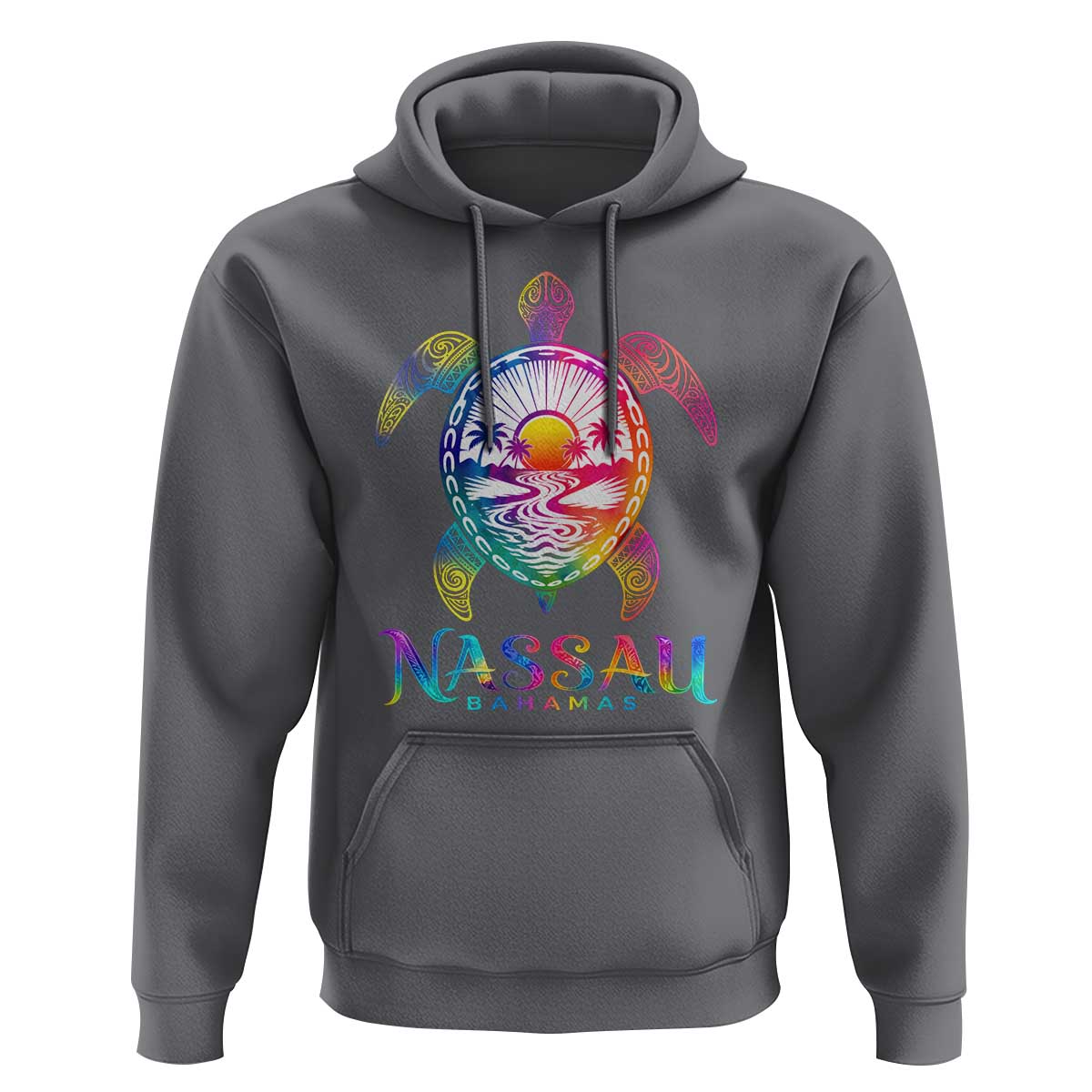 Nassau Bahamas Beach Vacation Hoodie Tie Dye Sea Turtle