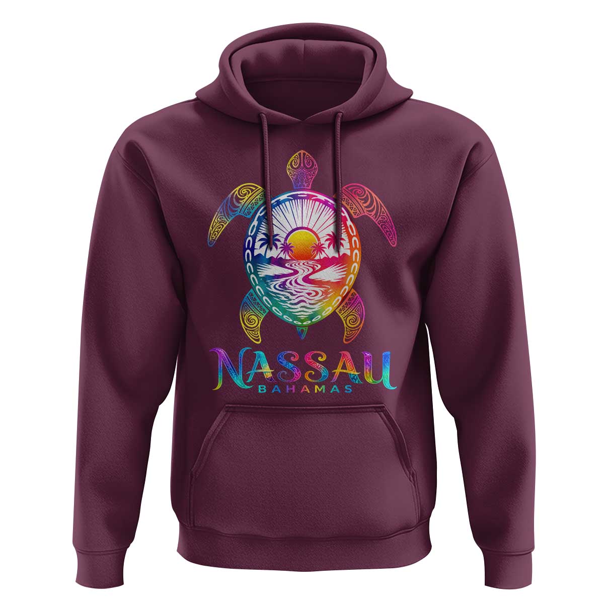 Nassau Bahamas Beach Vacation Hoodie Tie Dye Sea Turtle