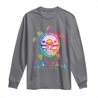 Nassau Bahamas Beach Vacation Long Sleeve Shirt Tie Dye Sea Turtle