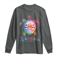 Nassau Bahamas Beach Vacation Long Sleeve Shirt Tie Dye Sea Turtle