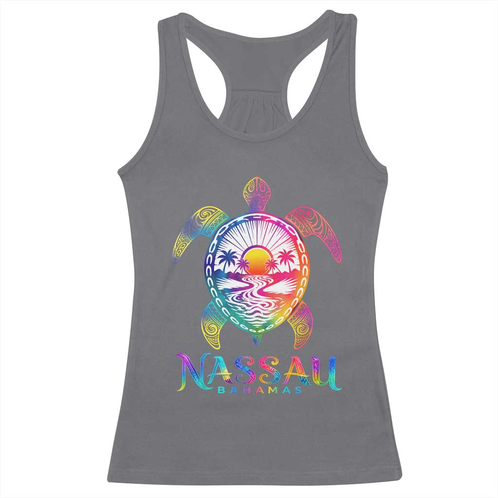 Nassau Bahamas Beach Vacation Racerback Tank Top Tie Dye Sea Turtle