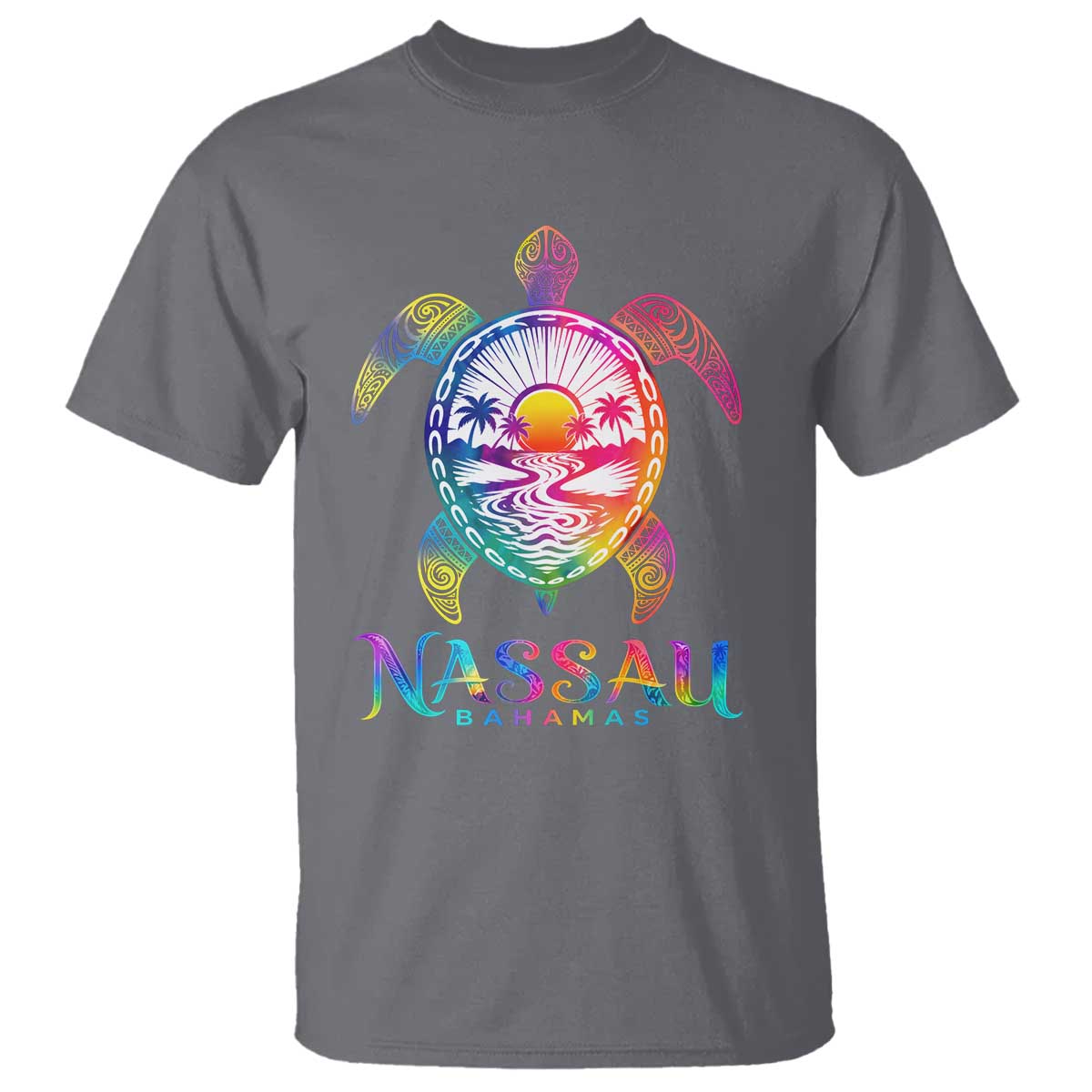 Nassau Bahamas Beach Vacation T Shirt Tie Dye Sea Turtle