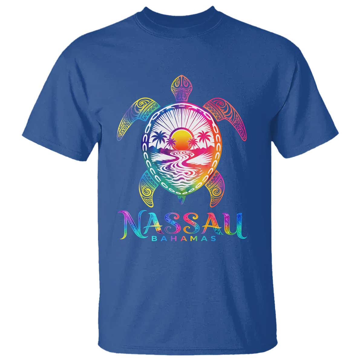 Nassau Bahamas Beach Vacation T Shirt Tie Dye Sea Turtle