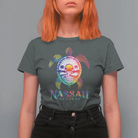 Nassau Bahamas Beach Vacation T Shirt For Women Tie Dye Sea Turtle