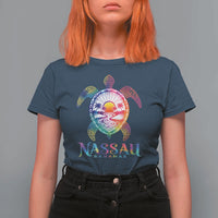 Nassau Bahamas Beach Vacation T Shirt For Women Tie Dye Sea Turtle