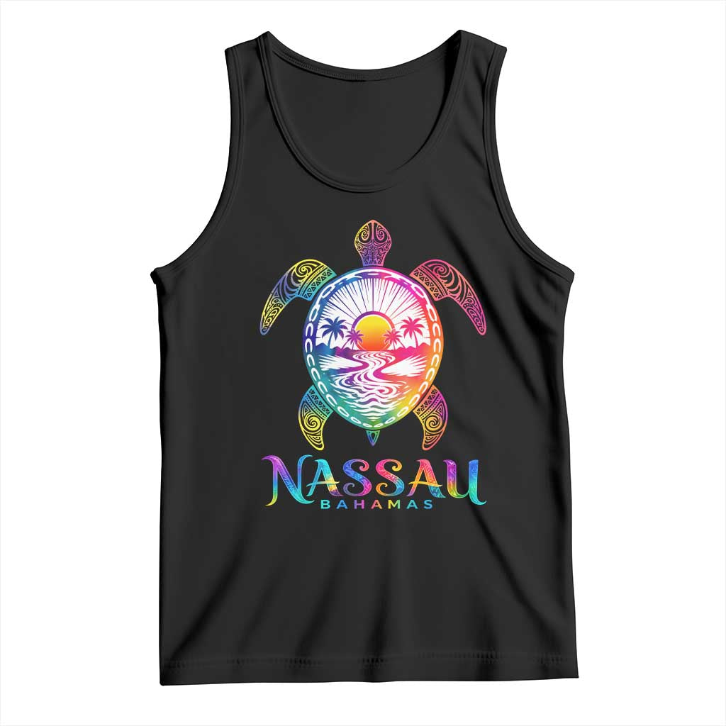 Nassau Bahamas Beach Vacation Tank Top Tie Dye Sea Turtle