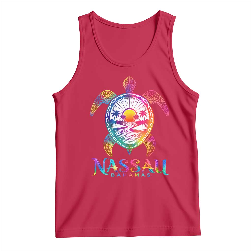 Nassau Bahamas Beach Vacation Tank Top Tie Dye Sea Turtle