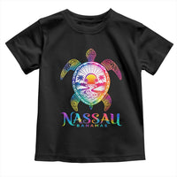 Nassau Bahamas Beach Vacation Toddler T Shirt Tie Dye Sea Turtle