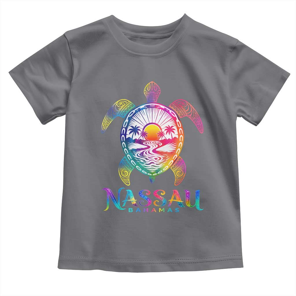 Nassau Bahamas Beach Vacation Toddler T Shirt Tie Dye Sea Turtle