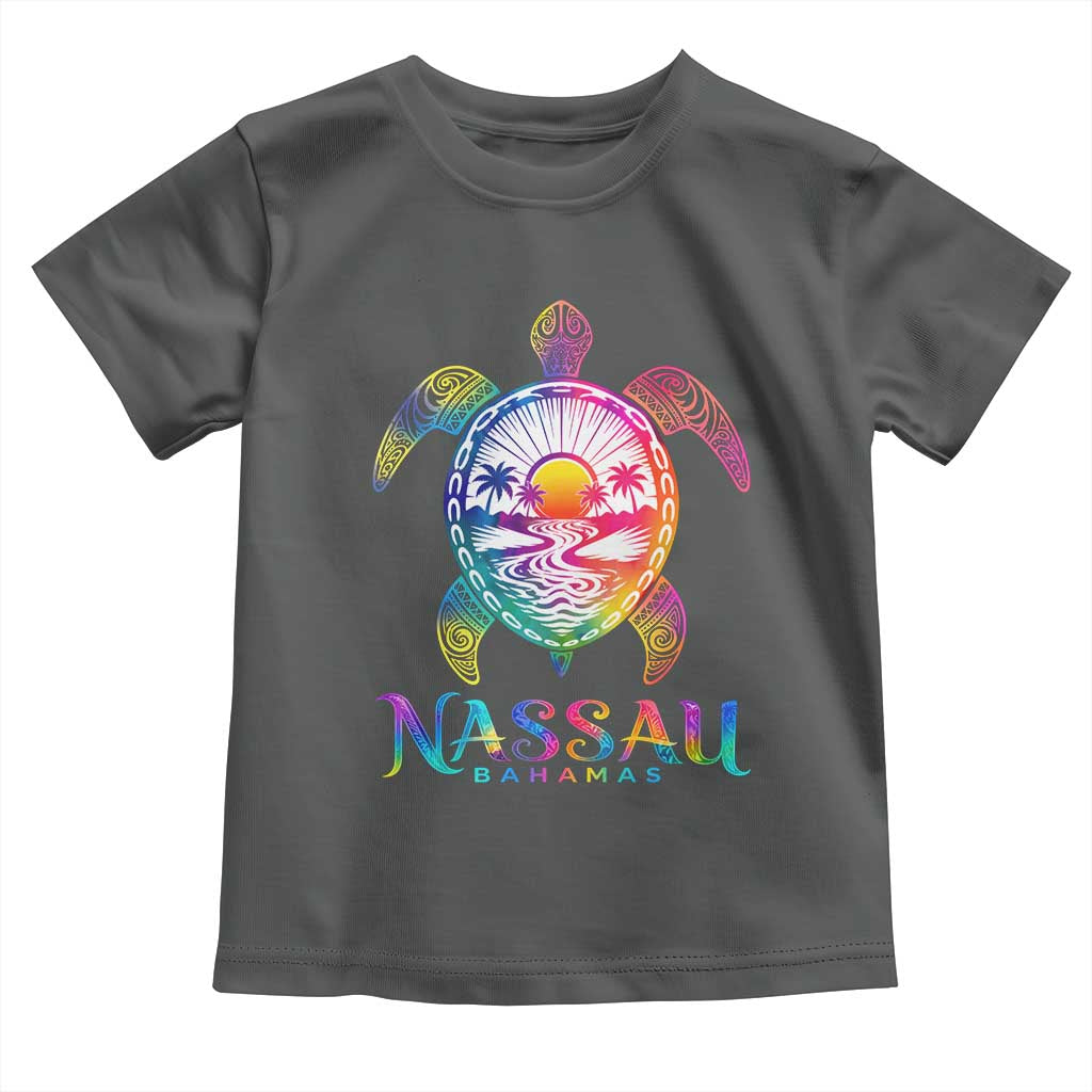 Nassau Bahamas Beach Vacation Toddler T Shirt Tie Dye Sea Turtle