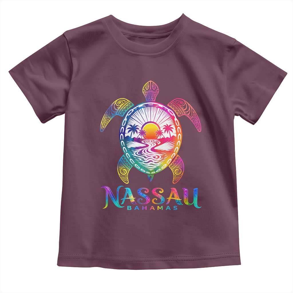 Nassau Bahamas Beach Vacation Toddler T Shirt Tie Dye Sea Turtle