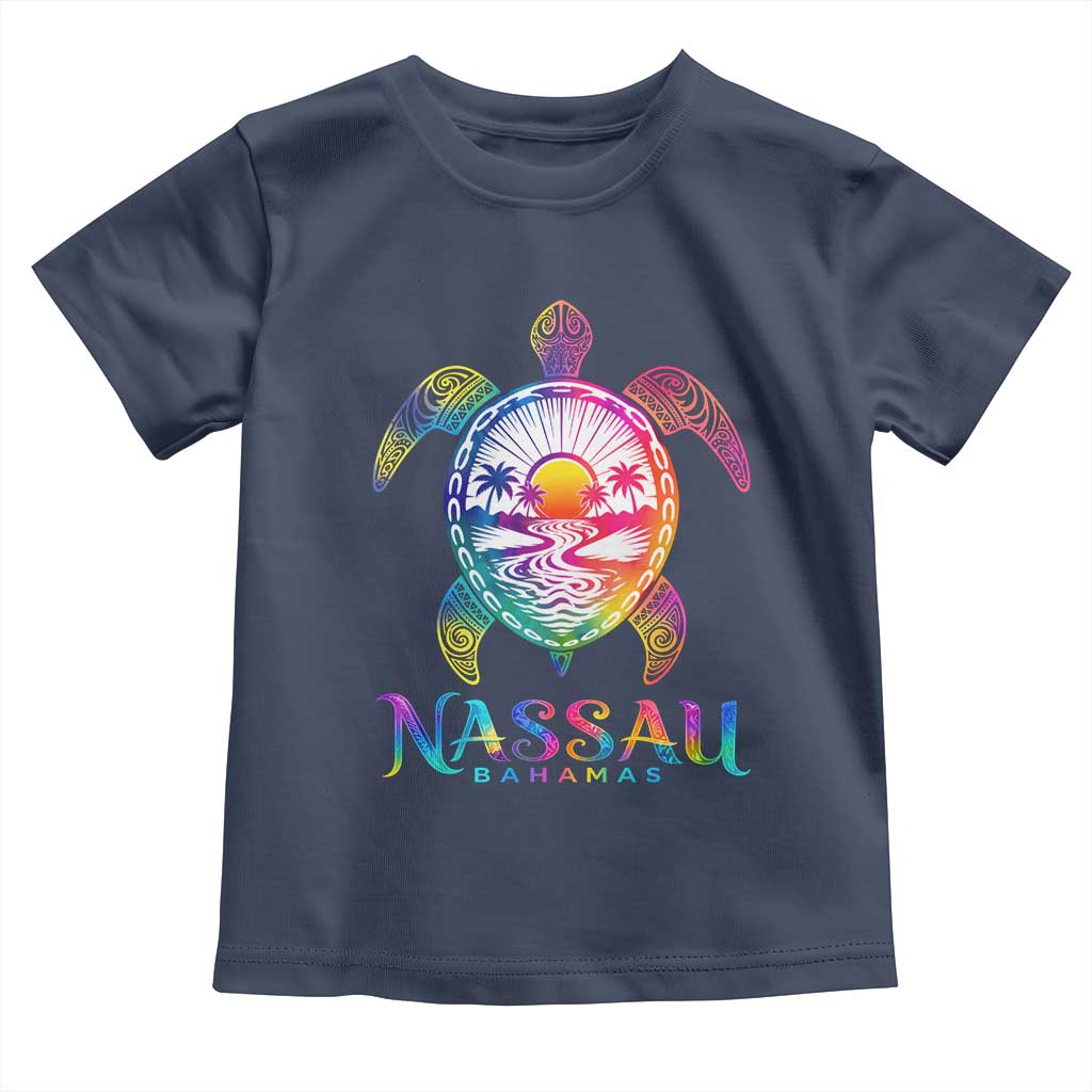 Nassau Bahamas Beach Vacation Toddler T Shirt Tie Dye Sea Turtle
