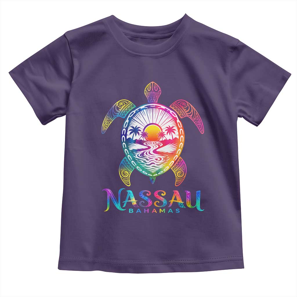 Nassau Bahamas Beach Vacation Toddler T Shirt Tie Dye Sea Turtle