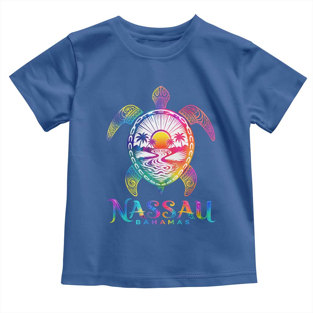 Nassau Bahamas Beach Vacation Toddler T Shirt Tie Dye Sea Turtle
