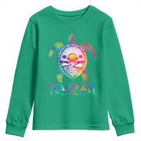 Nassau Bahamas Beach Vacation Youth Sweatshirt Tie Dye Sea Turtle