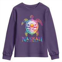 Nassau Bahamas Beach Vacation Youth Sweatshirt Tie Dye Sea Turtle