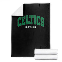 Celtic Nation Throw Blanket Sports Varsity Aesthetic Letters Cap