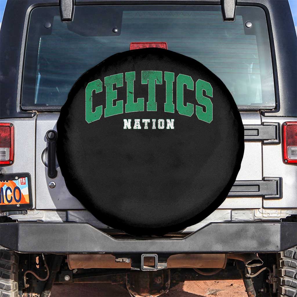 Celtic Nation Spare Tire Cover Sports Varsity Aesthetic Letters Cap