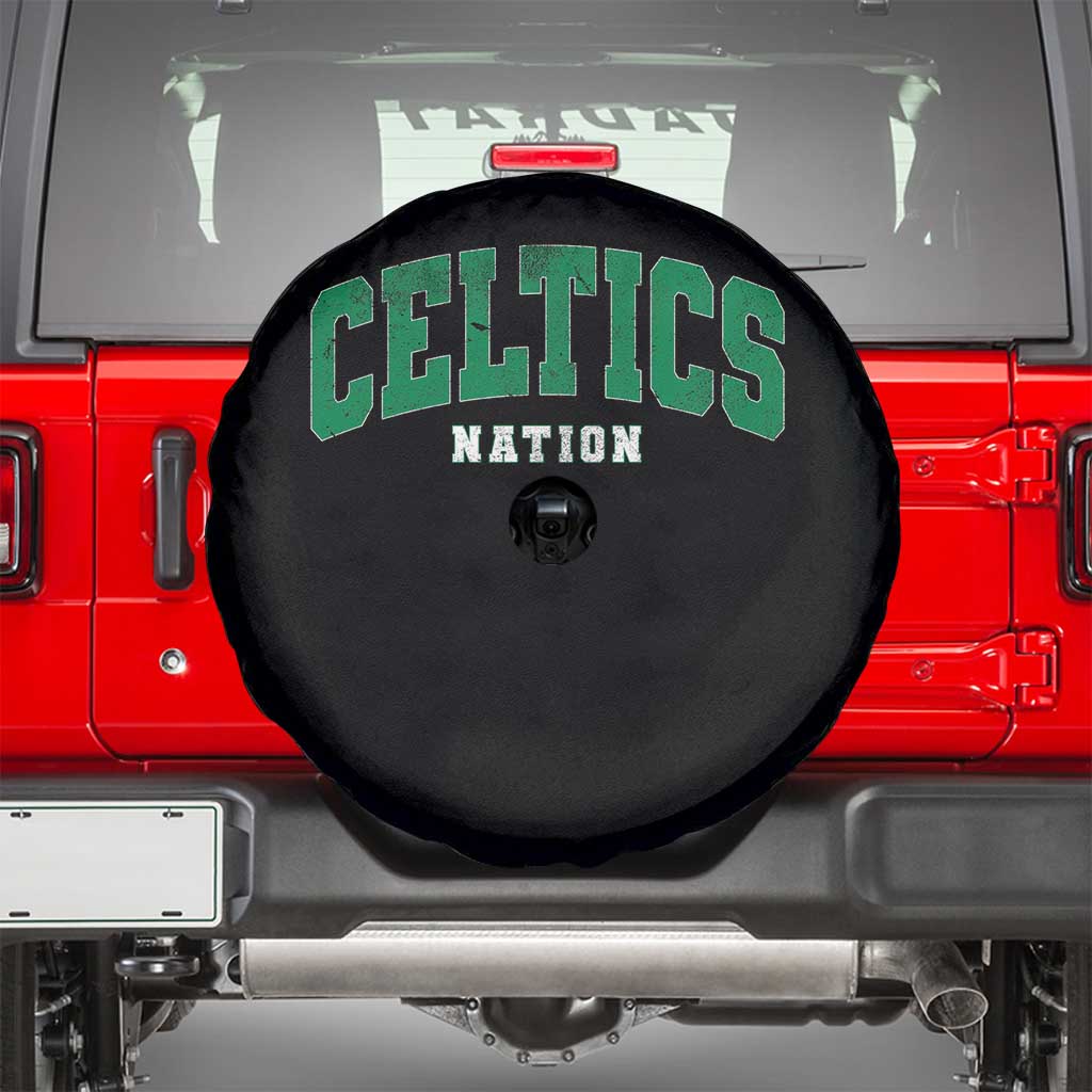 Celtic Nation Spare Tire Cover Sports Varsity Aesthetic Letters Cap