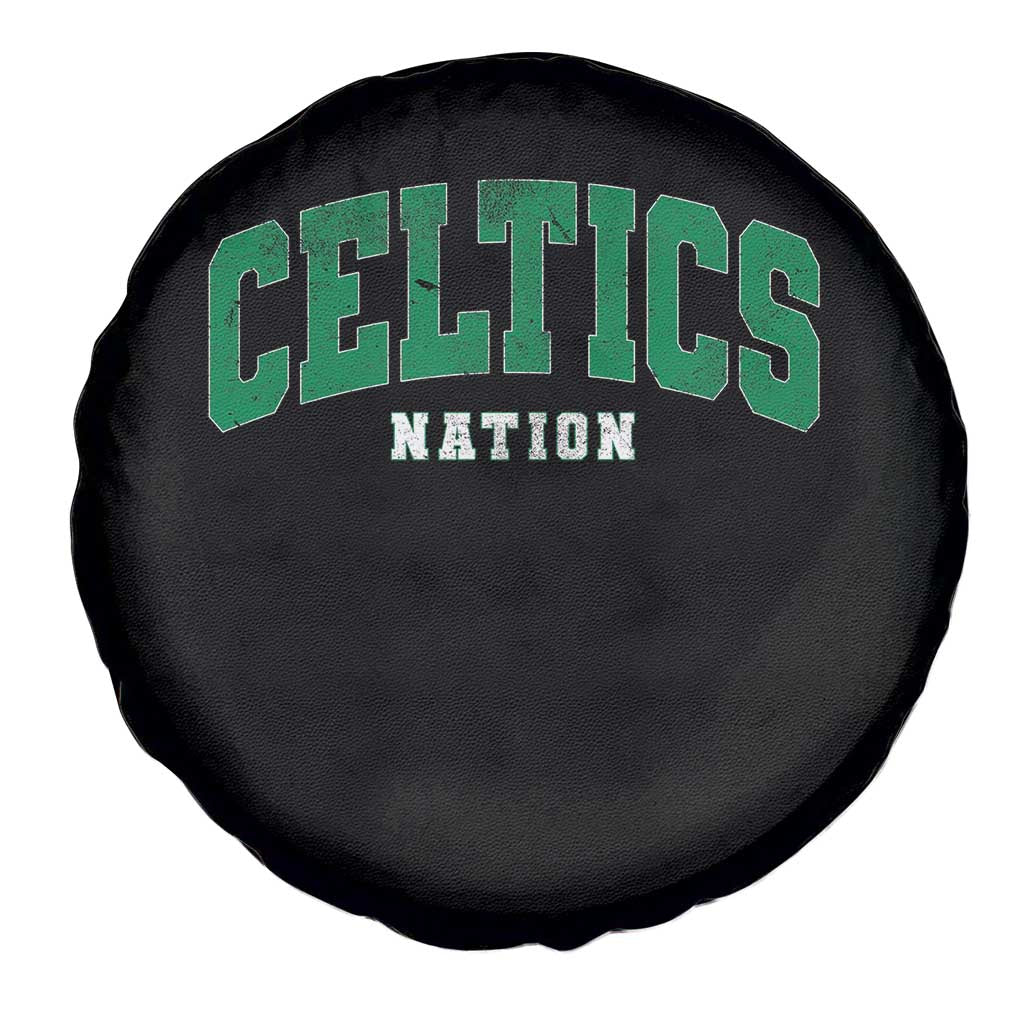 Celtic Nation Spare Tire Cover Sports Varsity Aesthetic Letters Cap