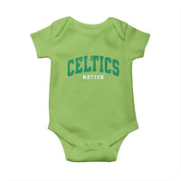 Celtic Nation Baby Onesie Sports Varsity Aesthetic Letters Cap