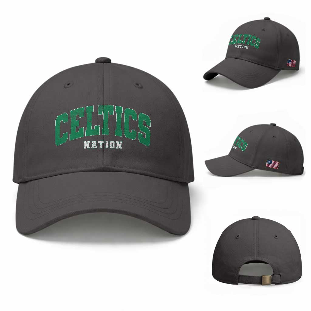 Celtic Nation Baseball Cap Sports Varsity Aesthetic Letters Cap