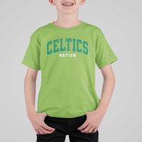 Celtic Nation T Shirt For Kid Sports Varsity Aesthetic Letters Cap