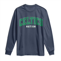 Celtic Nation Long Sleeve Shirt Sports Varsity Aesthetic Letters Cap