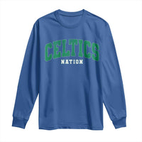 Celtic Nation Long Sleeve Shirt Sports Varsity Aesthetic Letters Cap