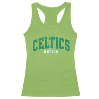 Celtic Nation Racerback Tank Top Sports Varsity Aesthetic Letters Cap