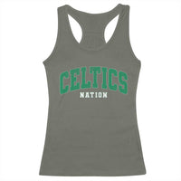 Celtic Nation Racerback Tank Top Sports Varsity Aesthetic Letters Cap