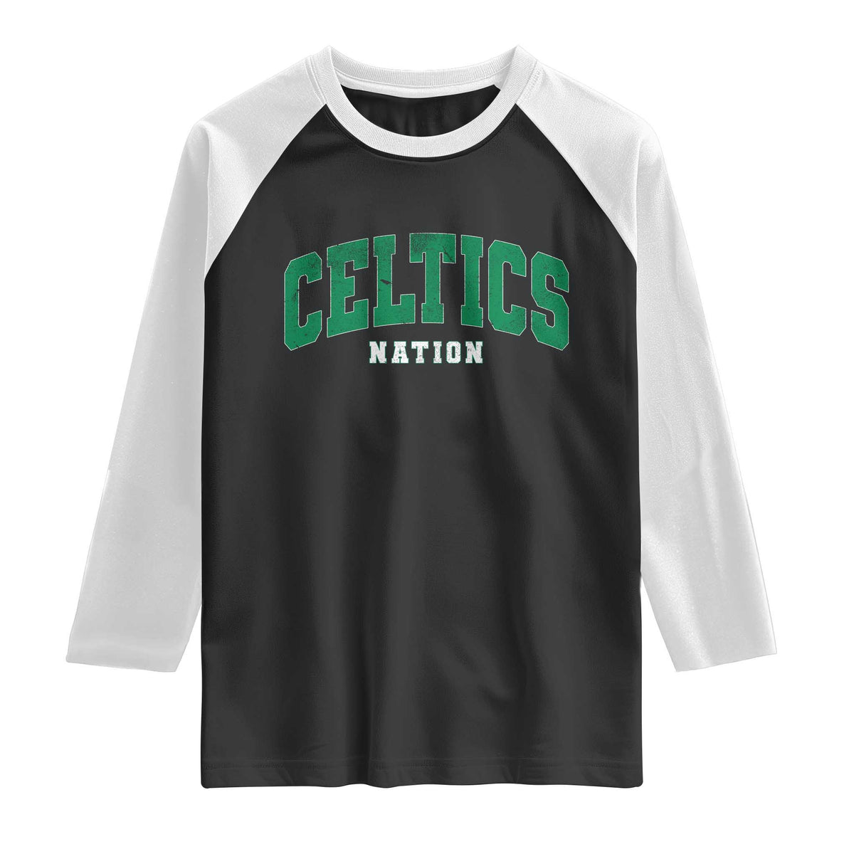 Celtic Nation Raglan Shirt Sports Varsity Aesthetic Letters Cap