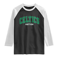 Celtic Nation Raglan Shirt Sports Varsity Aesthetic Letters Cap